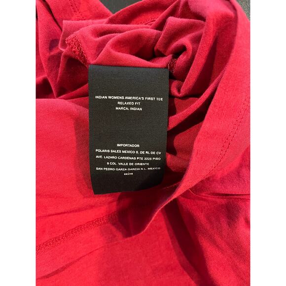 Indian Motorcycle Woman’s Red Indian Logo T-Shirt XL - Picture 5 of 6